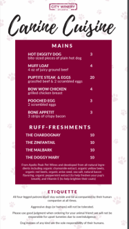 Dog Menu